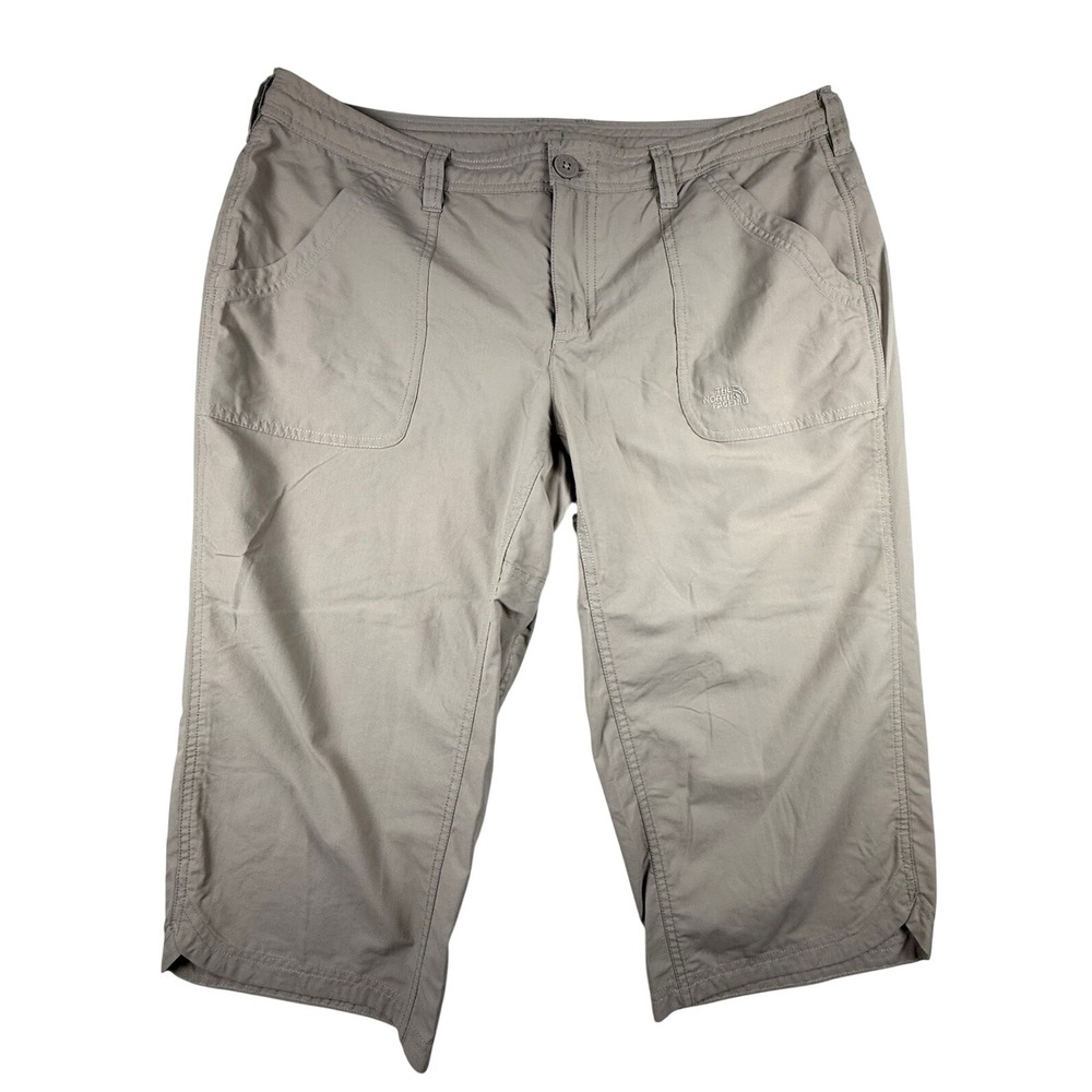 The North Face Horizen Capri Cropped Pants Sz 14 Beige Gorpcore Granola Hiking